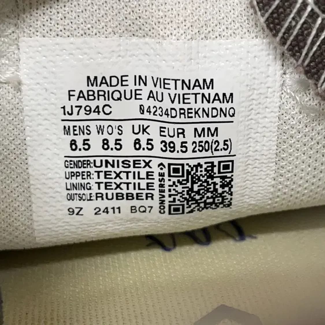 컨버스 척테일러 올스타 클래식 로우 스니커즈 차콜 250 E00554 상품이미지5