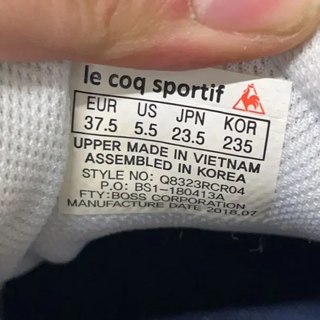 르꼬끄 오닉스 스니커즈 운동화 235 E00588 상품이미지5