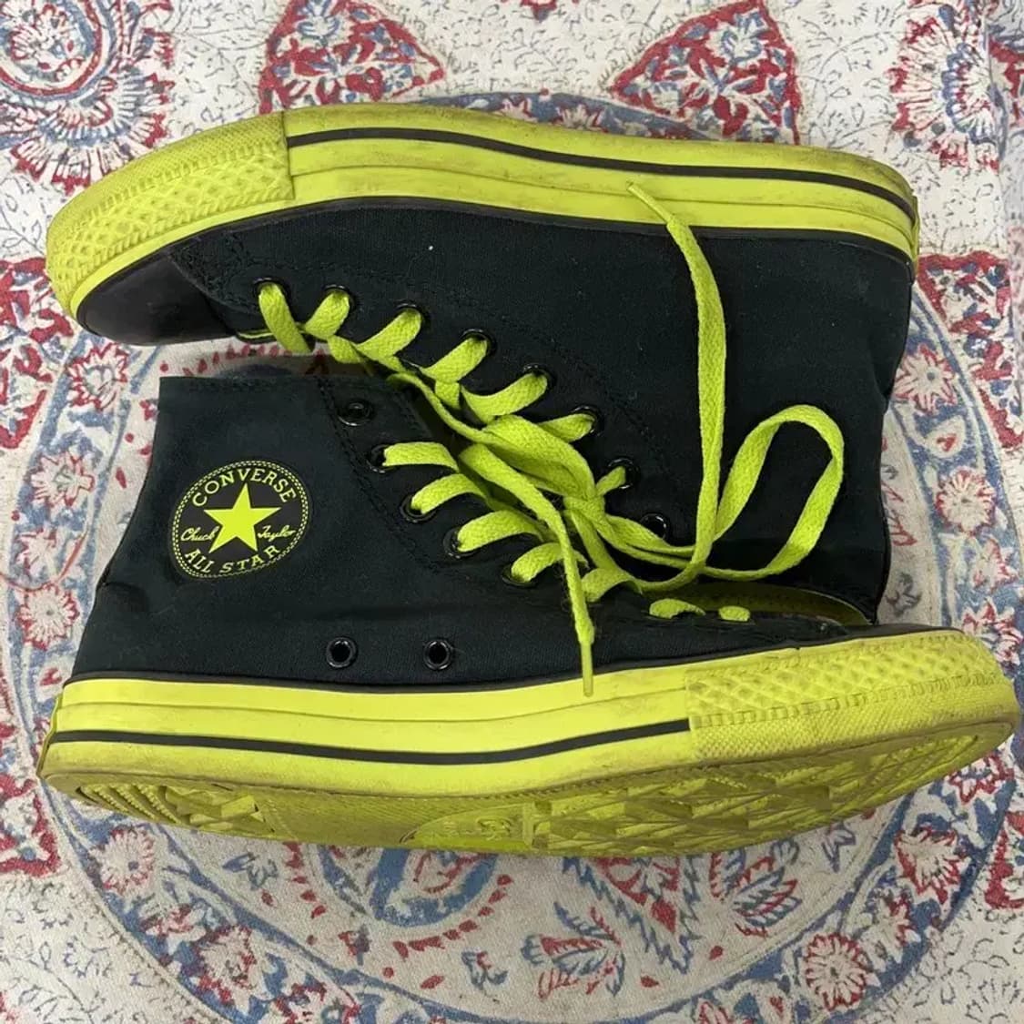 컨버스 척테일러 올스타 하이 형광 스니커즈 운동화 250 E00592 상품이미지3