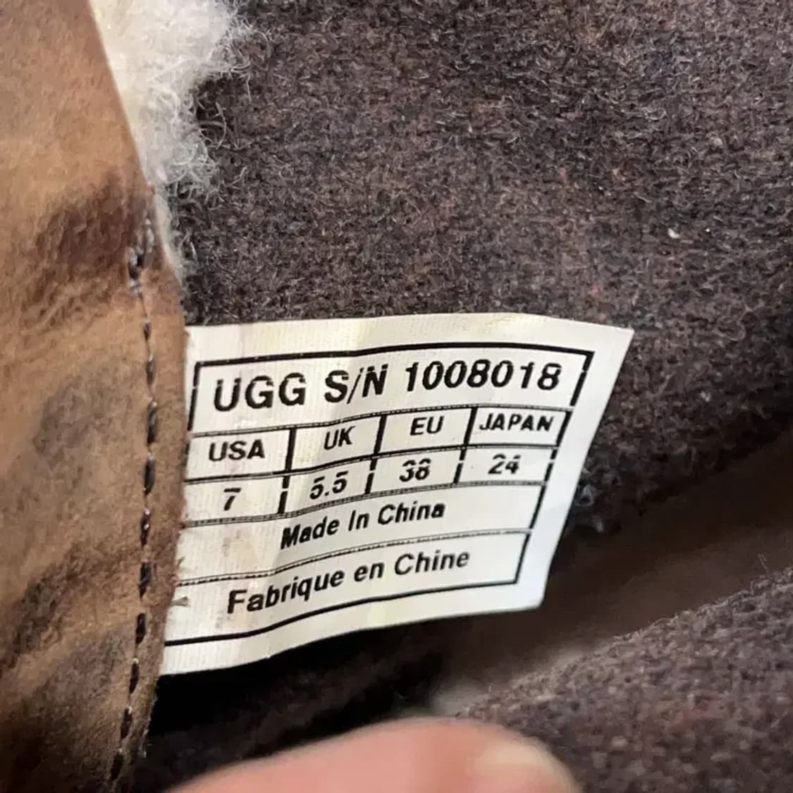 어그 UGG 다크브라운 앵클부츠 양털부츠 240 E00617 상품이미지5