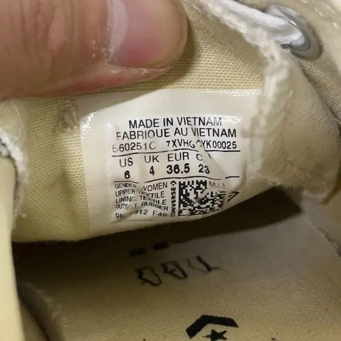 컨버스 척테일러 올스타 캔버스 리프트 화이트 스니커즈 230 E00628 상품이미지5