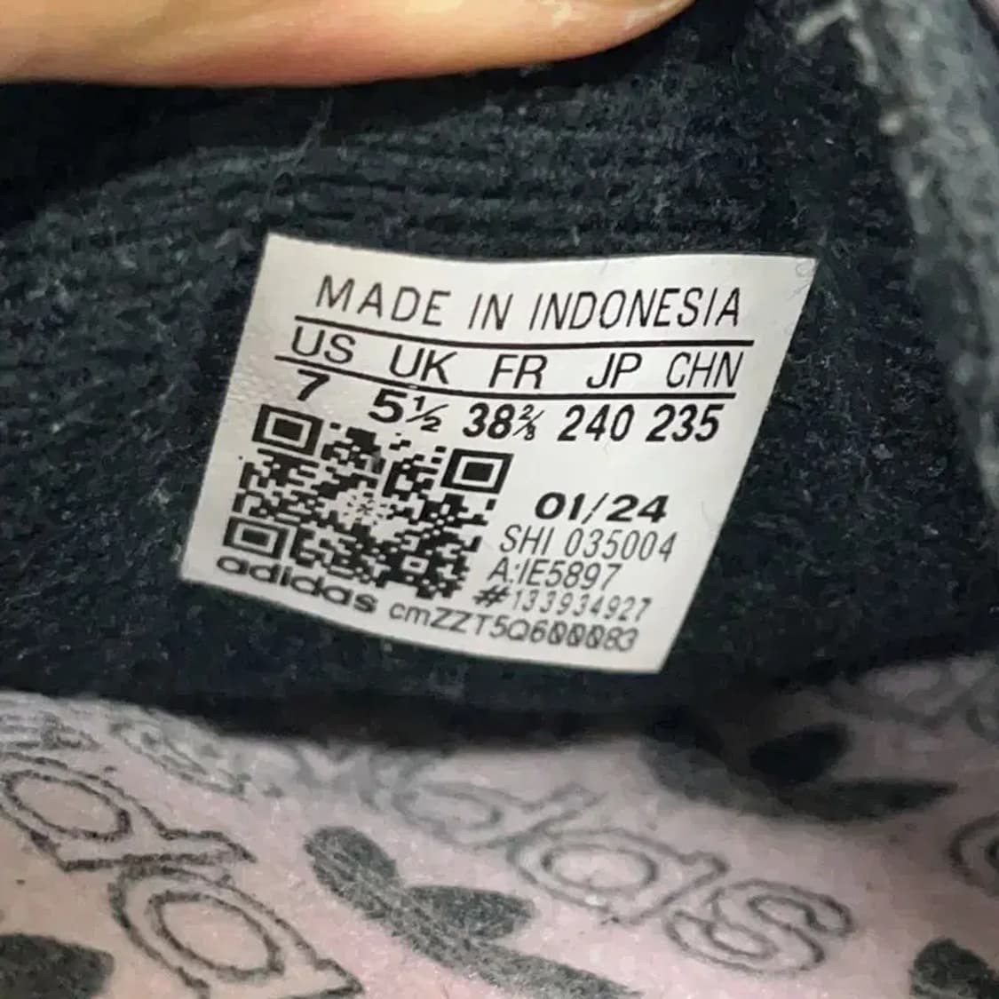 아디다스 스페지알 핸드볼 코어 블랙 핑크 스니커즈 240 E00616 상품이미지5