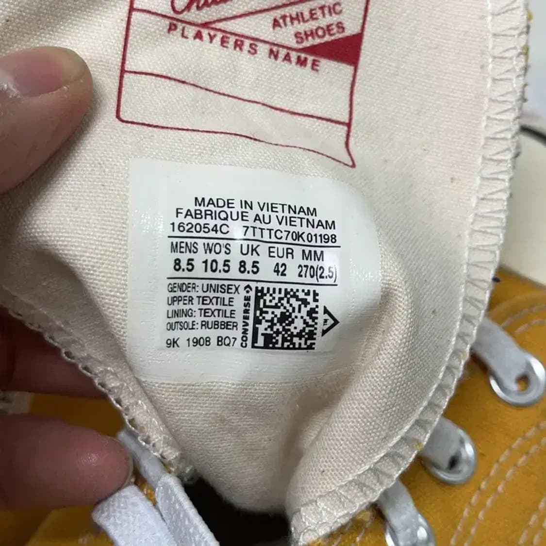 컨버스 척 70 빈티지 캔버스 하이 스니커즈 운동화 270 E00645 상품이미지5