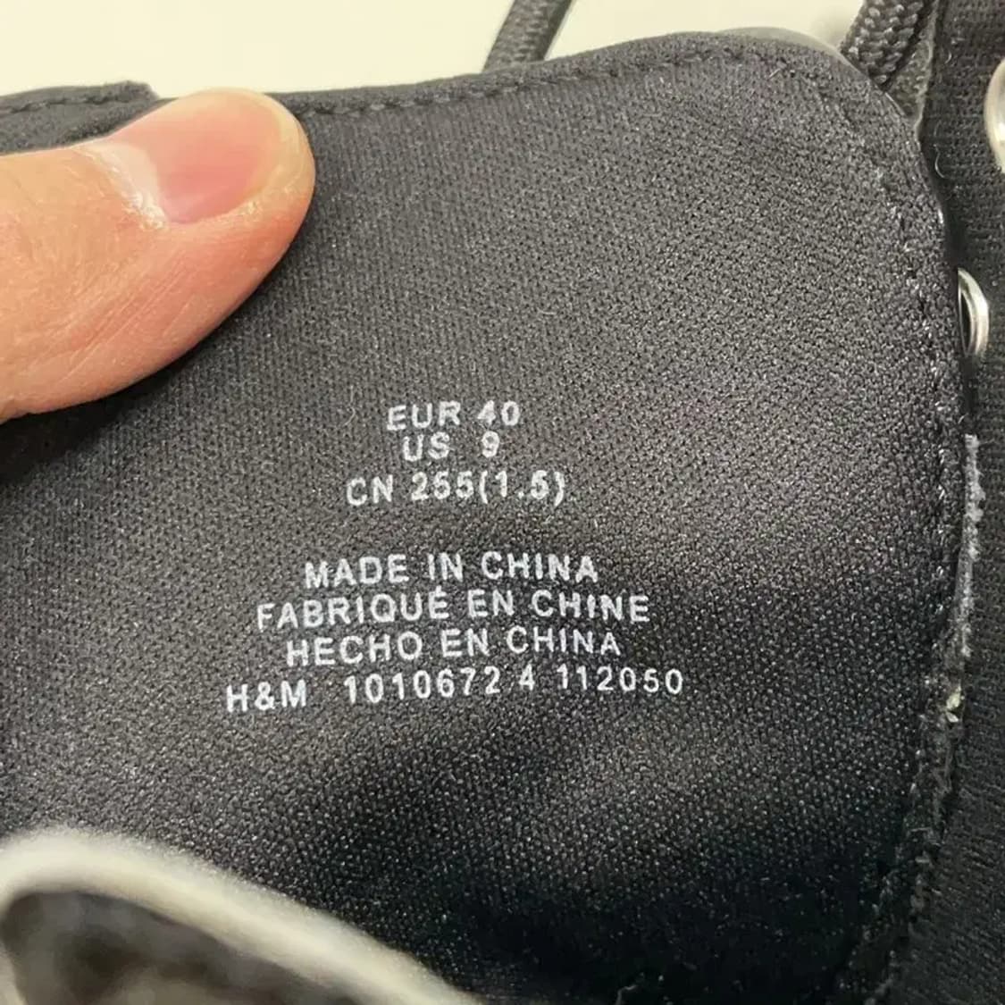 에이치앤엠 H&M 8홀 워커 부츠 구두 255 E00654 상품이미지6