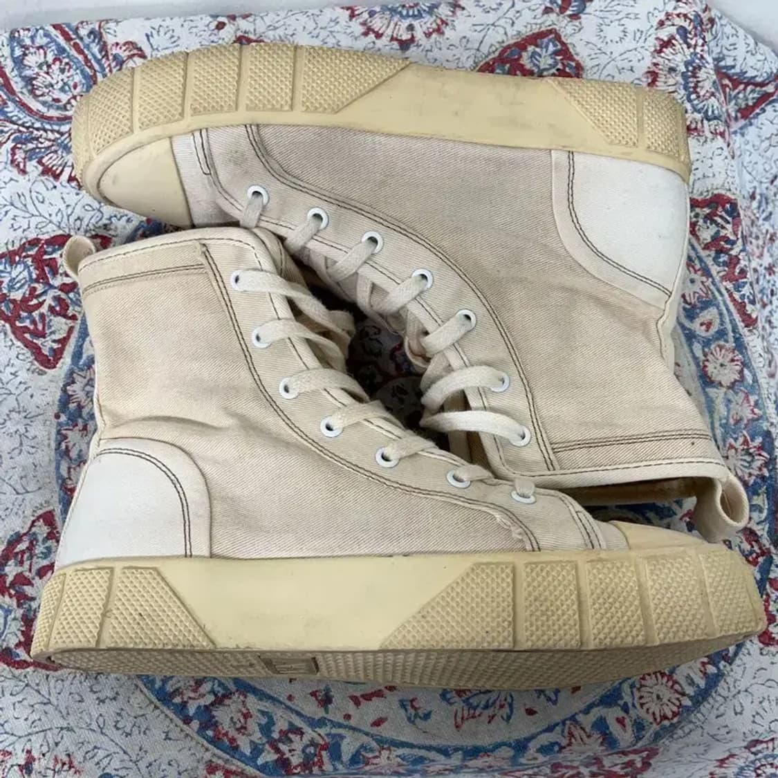 자라 ZARA 아이보리 아웃솔 하이 스니커즈 255 E00662 상품이미지3