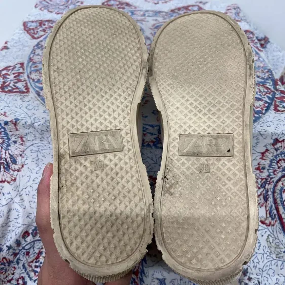 자라 ZARA 아이보리 아웃솔 하이 스니커즈 255 E00662 상품이미지4