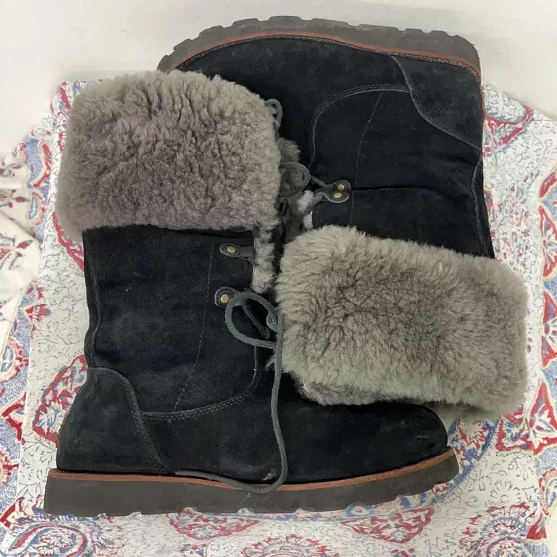 어그 UGG 블랙 어그부츠 방수 스웨이드 롱부츠 250 E00674 상품이미지3