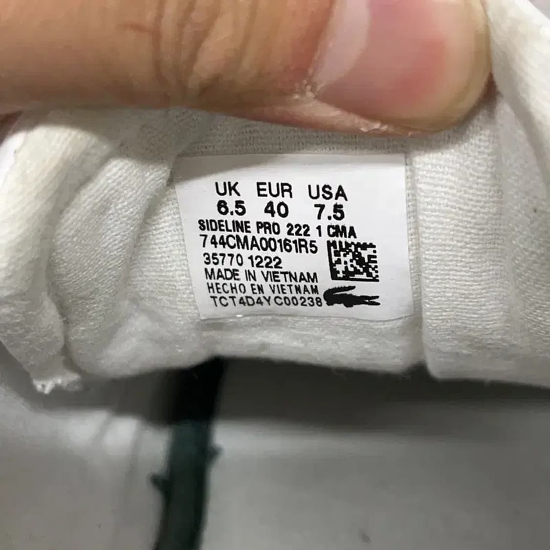 라코스테 사이드라인 스니커즈 신발 UK6.5 E00684 상품이미지5