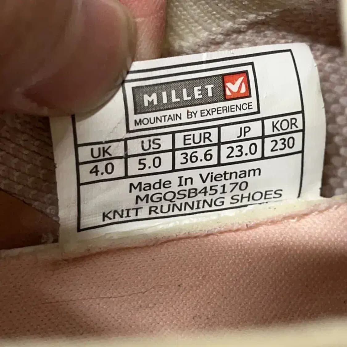 밀레 메모리폼 니트 런닝화 운동화 230 E00689 상품이미지5