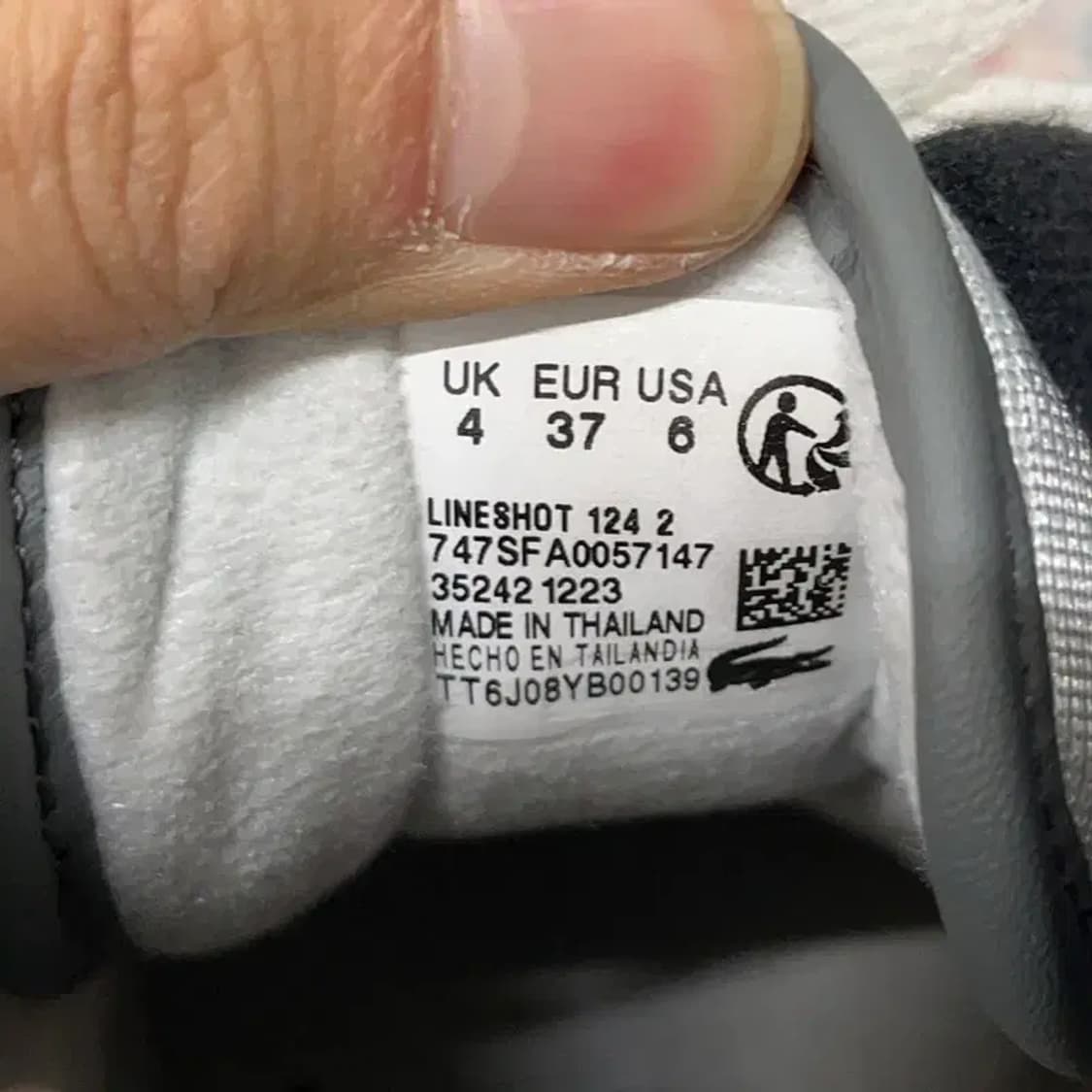 라코스테 라인샷 코트화 운동화 신발 UK4 E00697 상품이미지5