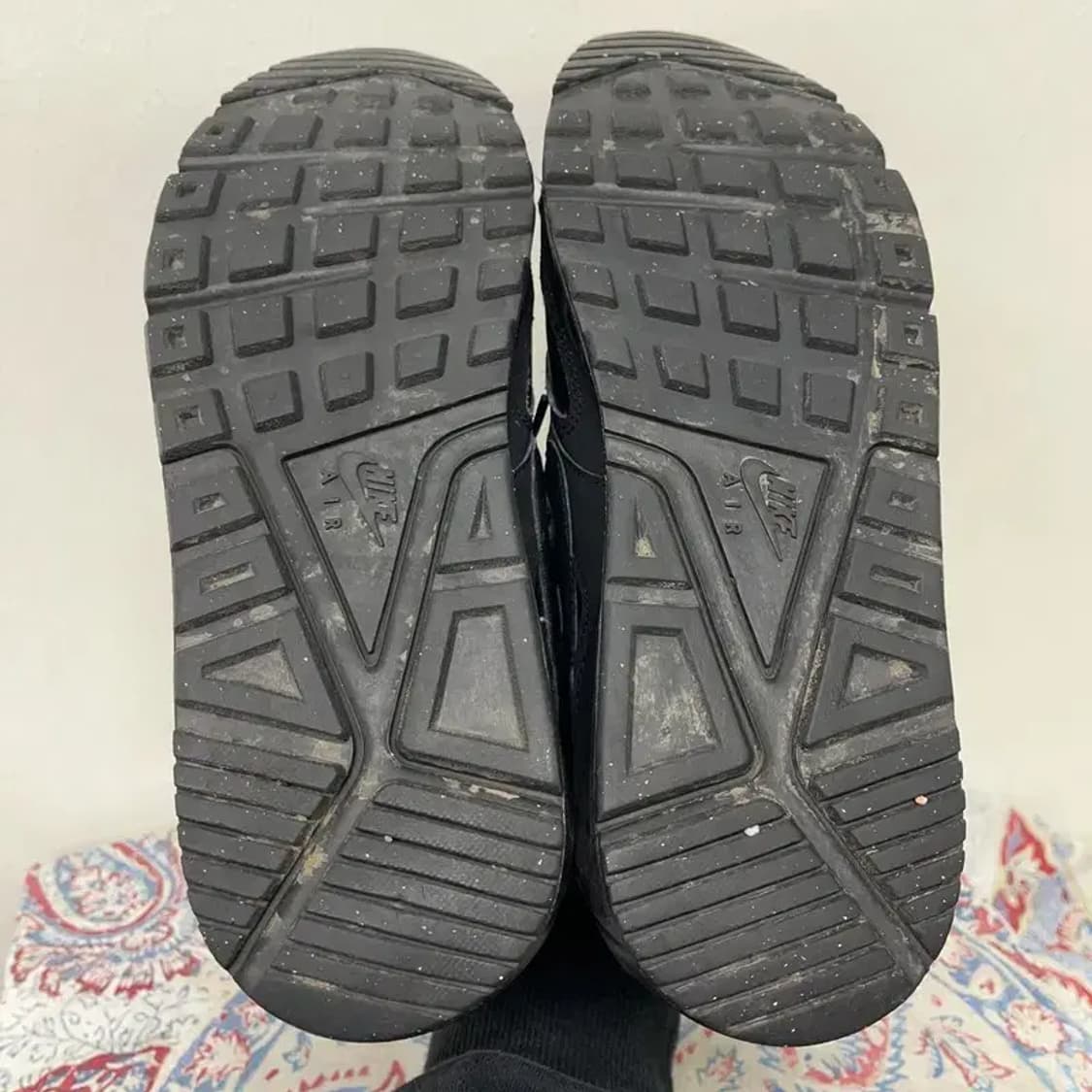 나이키 에어 맥스 IVO 가죽 올블랙 스니커즈 운동화 280 E00770 상품이미지4