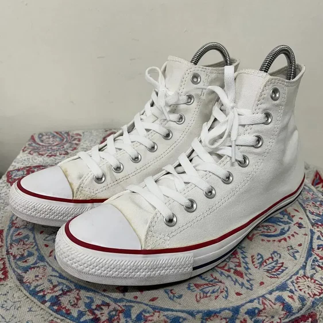 컨버스 척테일러 올스타 하이 화이트 스니커즈 275 E00772 상품이미지1