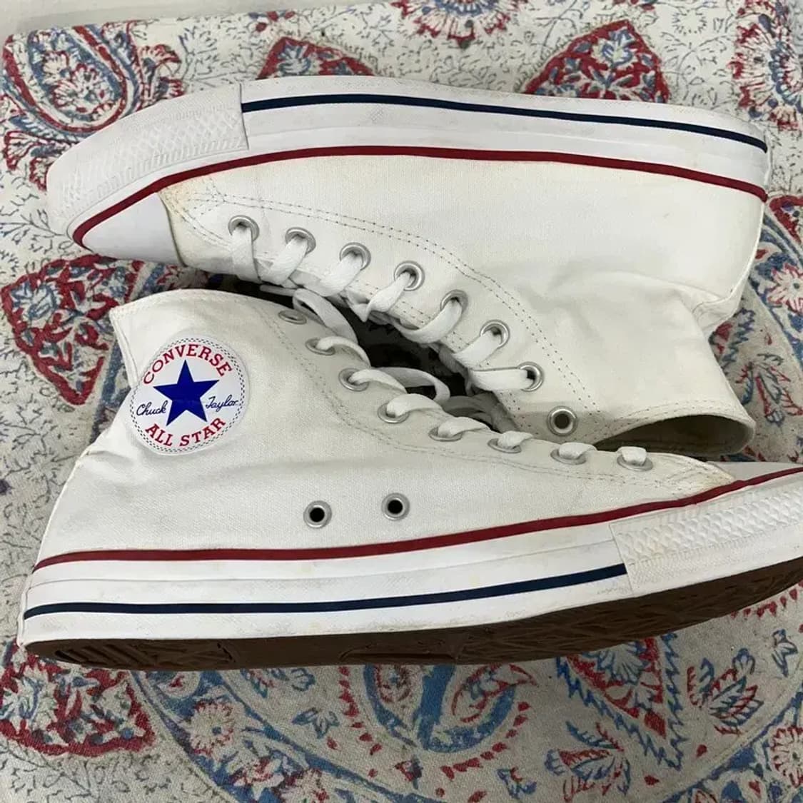 컨버스 척테일러 올스타 하이 화이트 스니커즈 275 E00772 상품이미지3
