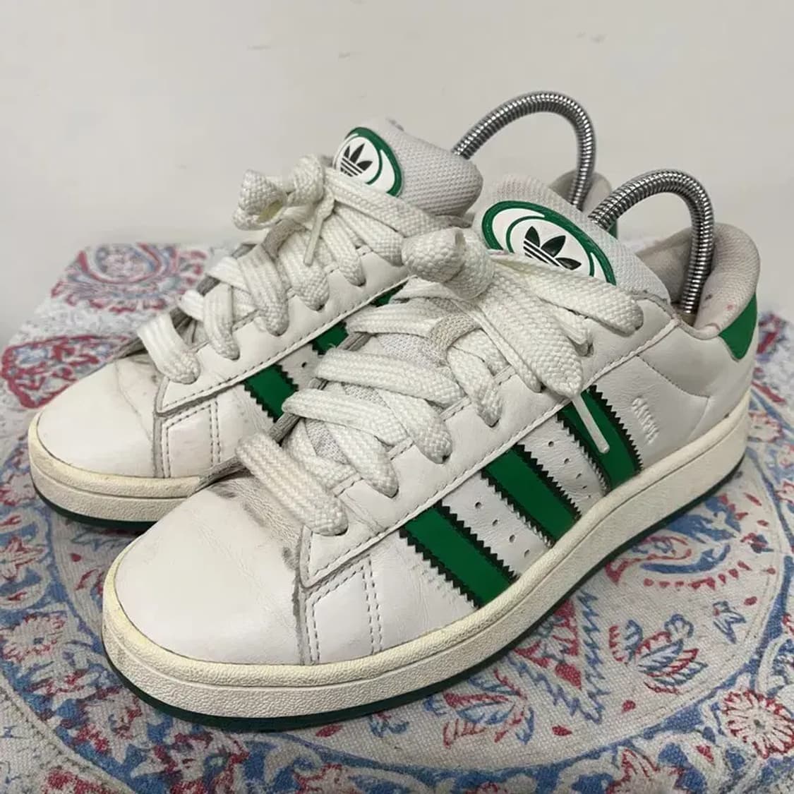 아디다스 캠퍼스 00s 코어 화이트 그린 스니커즈 245 E00776 상품이미지1