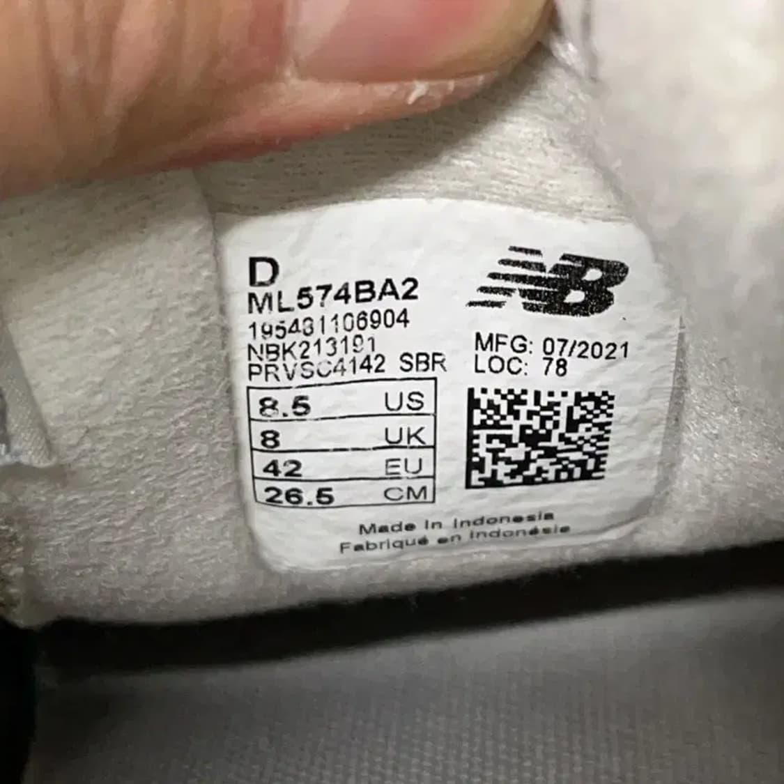 뉴발란스 574 스니커즈 운동화 260 E00788 상품이미지5