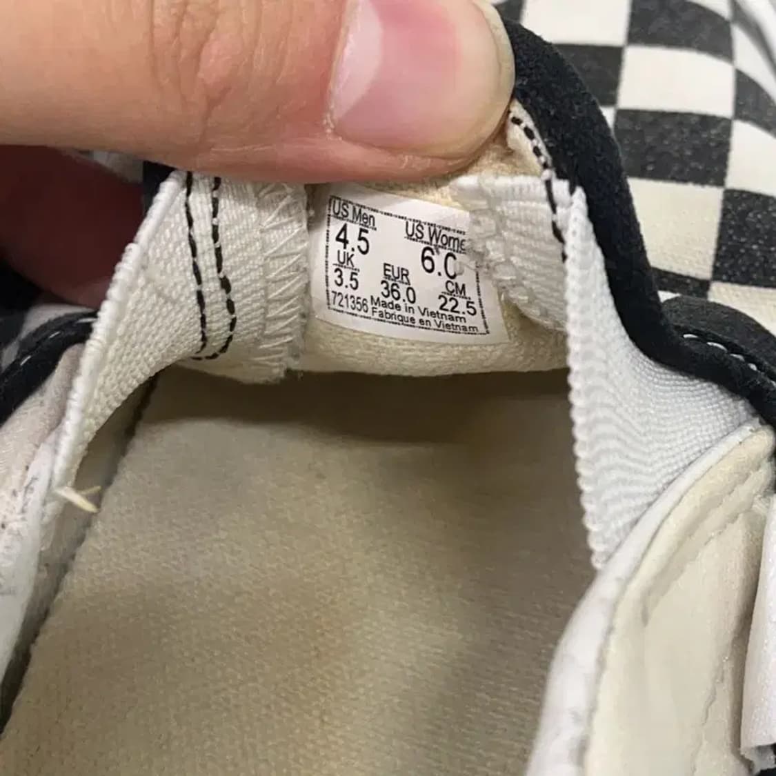 반스 올드스쿨 체커보드 스니커즈 슬립온 225 E00791 상품이미지5