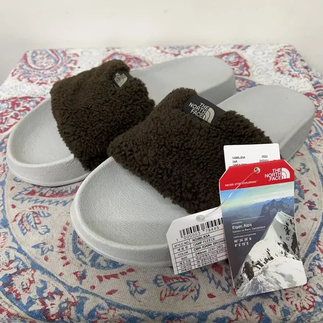 노스페이스 화이트라벨 캠프 플리스 슬리퍼 240 E00813 상품이미지1