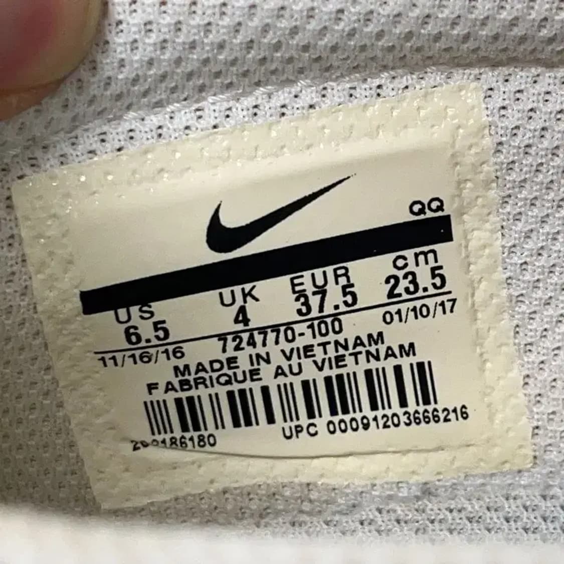 나이키 토키 슬립 캔버스 화이트 스니커즈 슬립온 235 E00802 상품이미지5