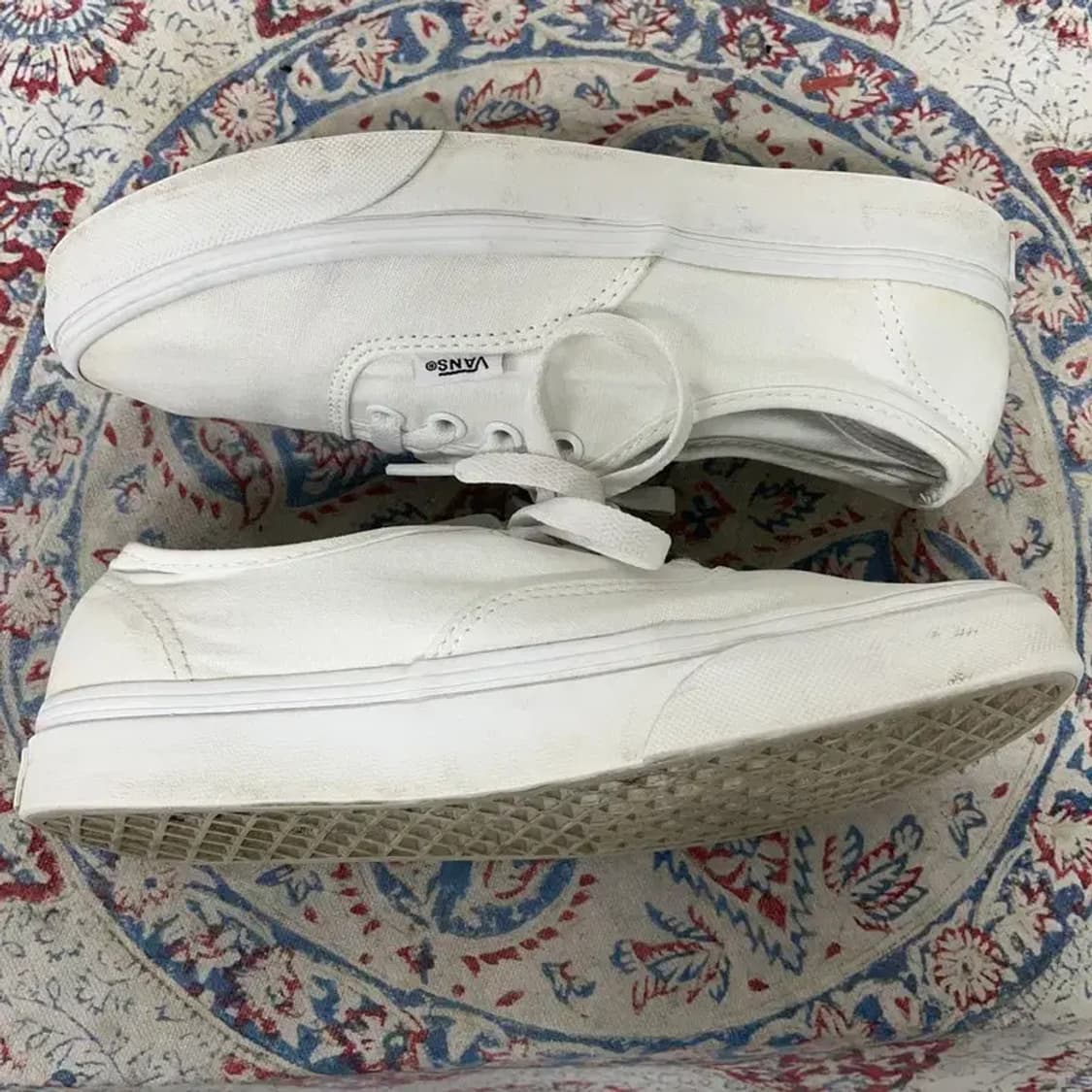 반스 어센틱 화이트 스니커즈 235 E00804 상품이미지3