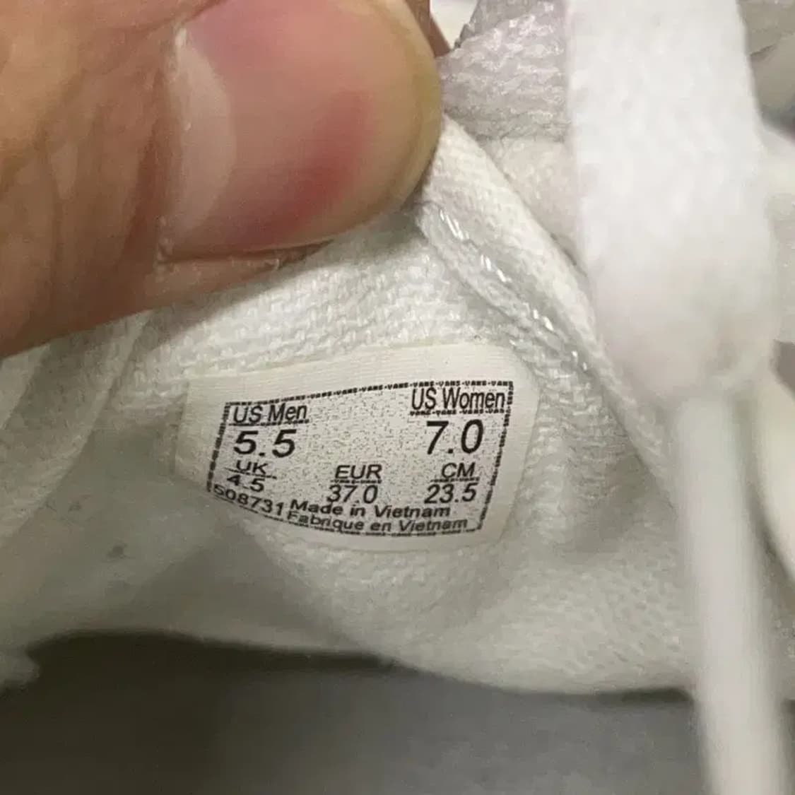 반스 어센틱 화이트 스니커즈 235 E00804 상품이미지5