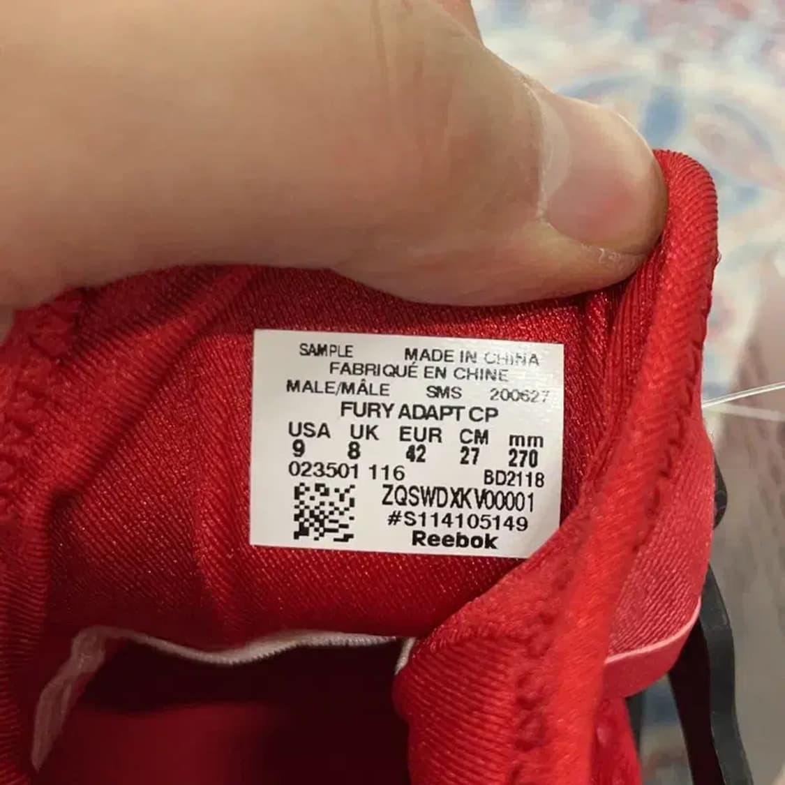 리복 레드 스포츠용 운동화 런닝화 270 E00816 상품이미지6