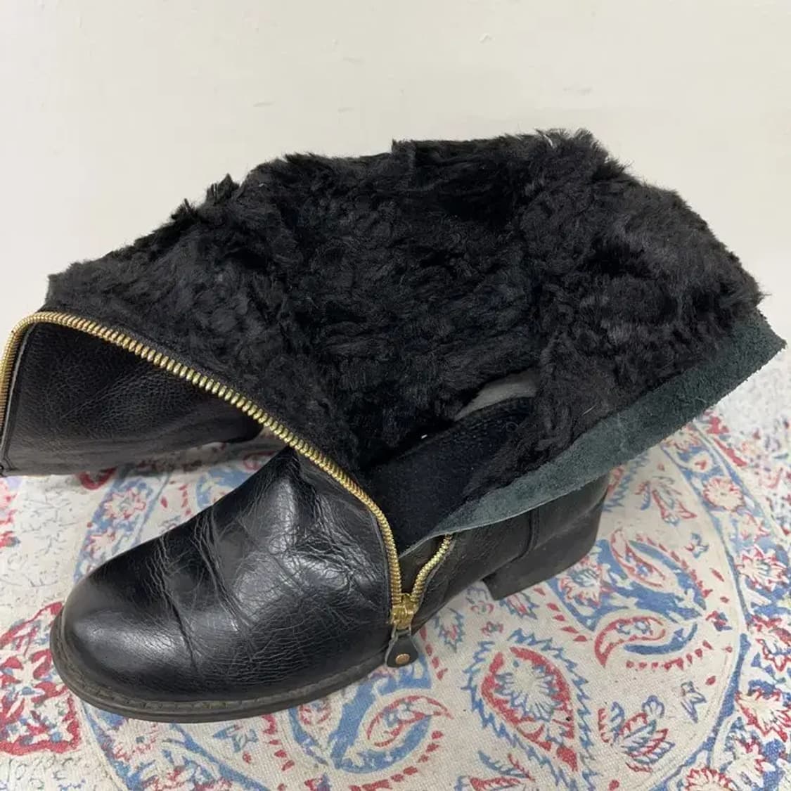 탠디 가죽 롱부츠 털신발 240 E00848 상품이미지5