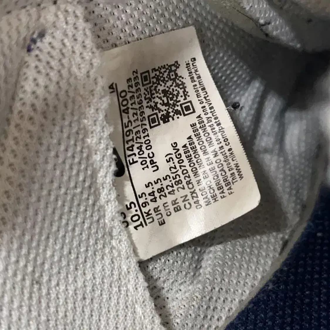 나이키 와플 데뷰 네이비 스니커즈 신발 285 E00874 상품이미지6