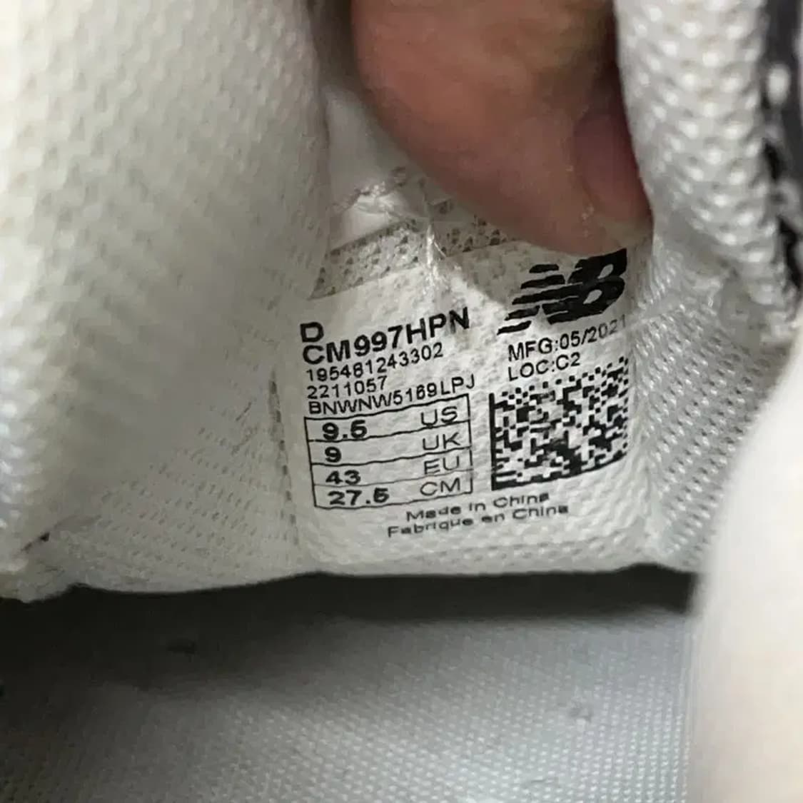 뉴발란스 997 블랙 스니커즈 운동화 275 E00884 상품이미지5