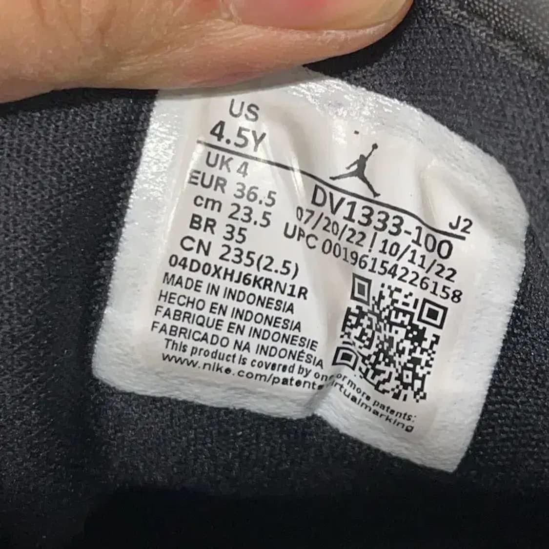 나이키 GS 조던 1 로우 SE 콩코드 스니커즈 235 E00903 상품이미지5