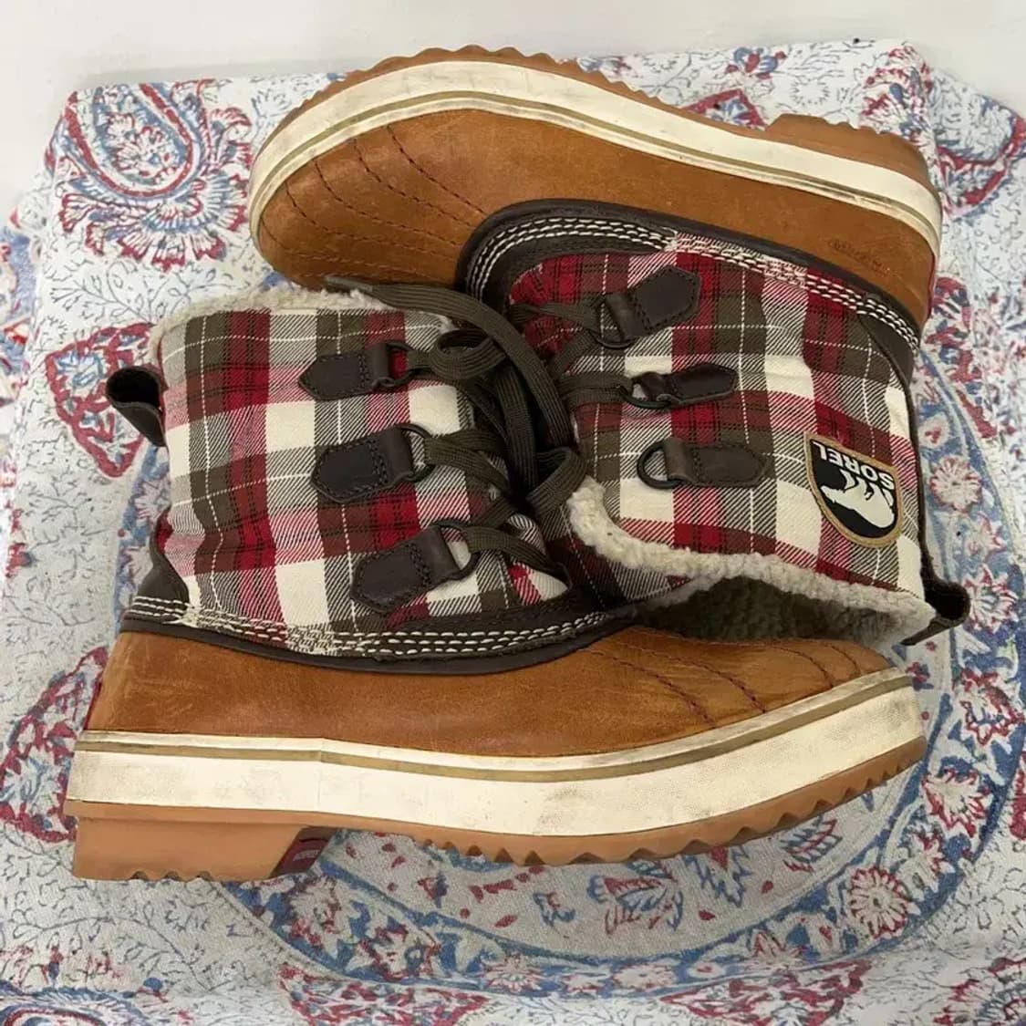 SOREL 소렐 체크 방한부츠 방수신발 털신발 240 E00936 상품이미지3