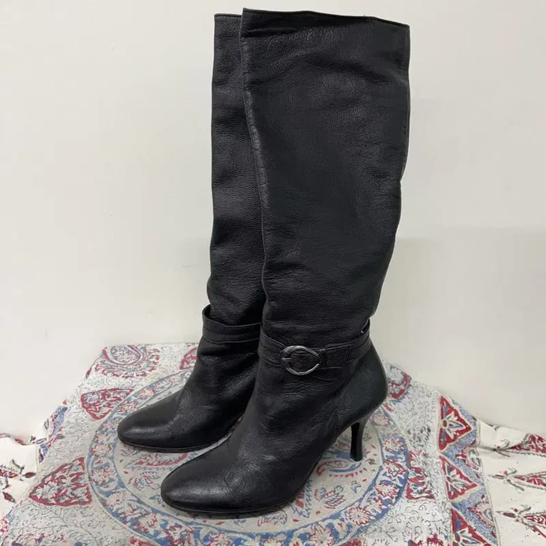 닥스 블랙 가죽 롱부츠 240 E00964 상품이미지1