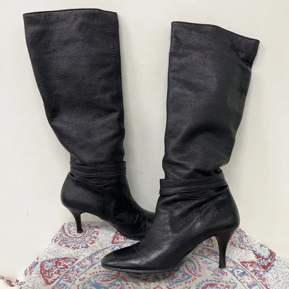 닥스 블랙 가죽 롱부츠 240 E00964 상품이미지3