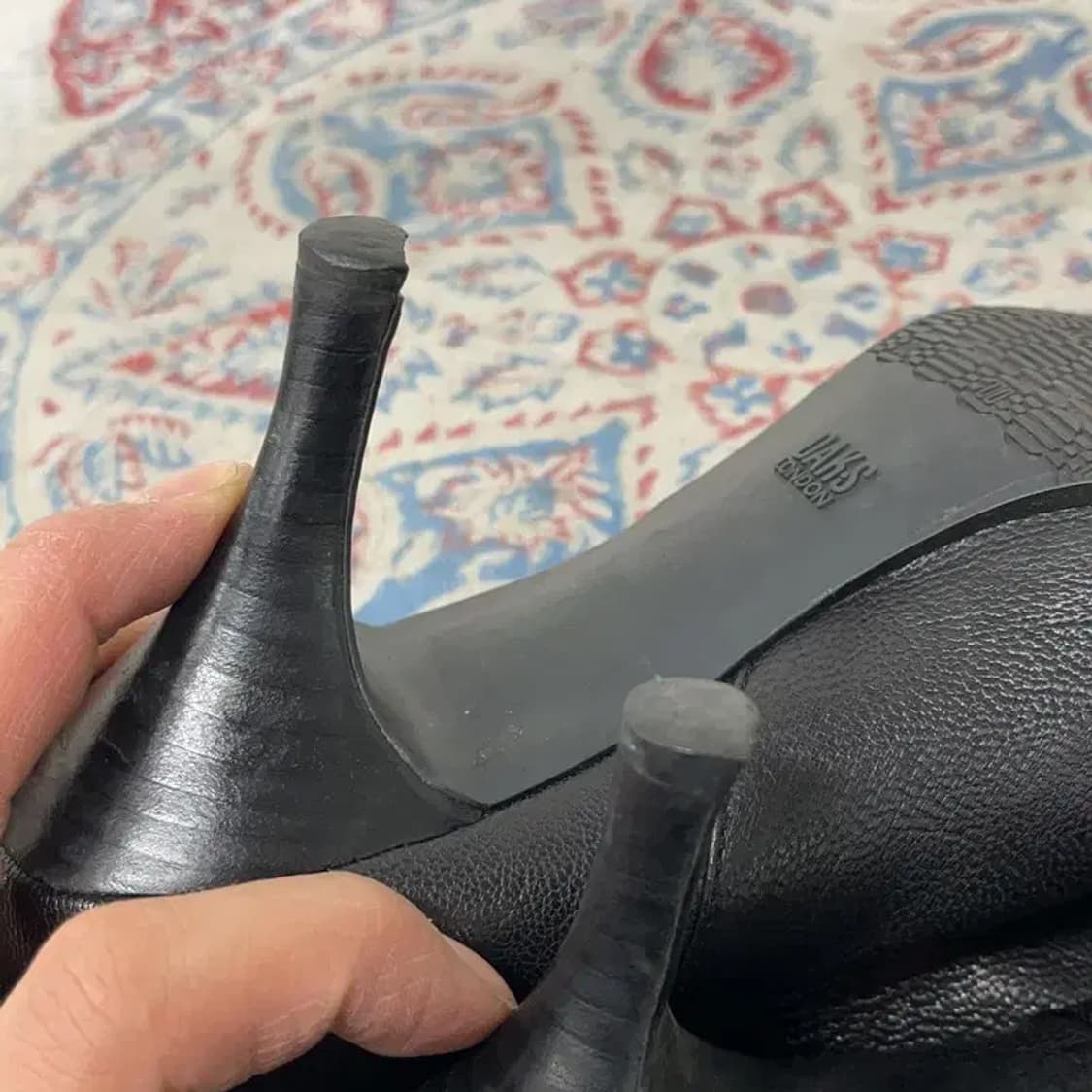 닥스 블랙 가죽 롱부츠 240 E00964 상품이미지6