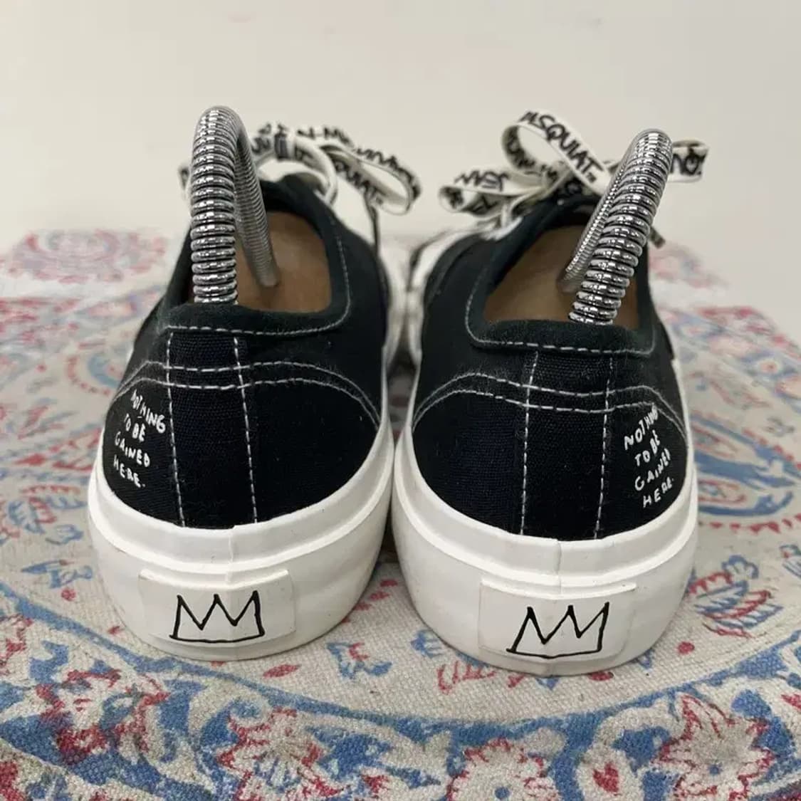 장미쉘바스키아 블랙 스니커즈 230 E00956 상품이미지2