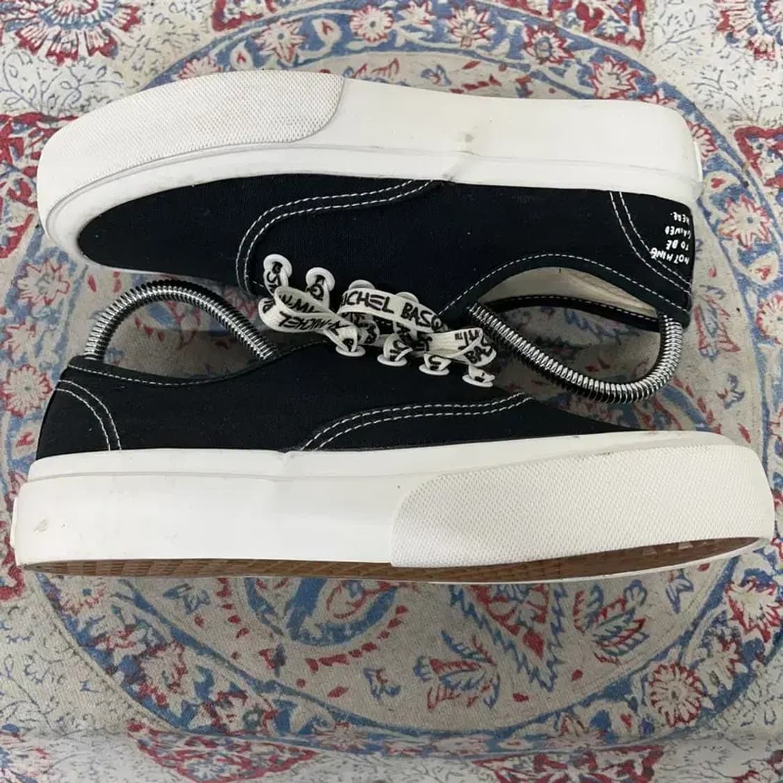 장미쉘바스키아 블랙 스니커즈 230 E00956 상품이미지3