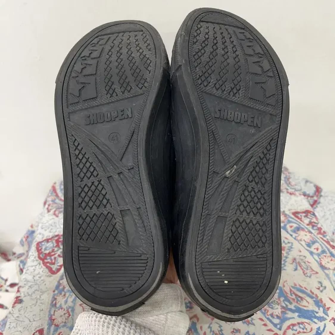 슈펜 블랙 캔버스 스니커즈 260 E00979 상품이미지4