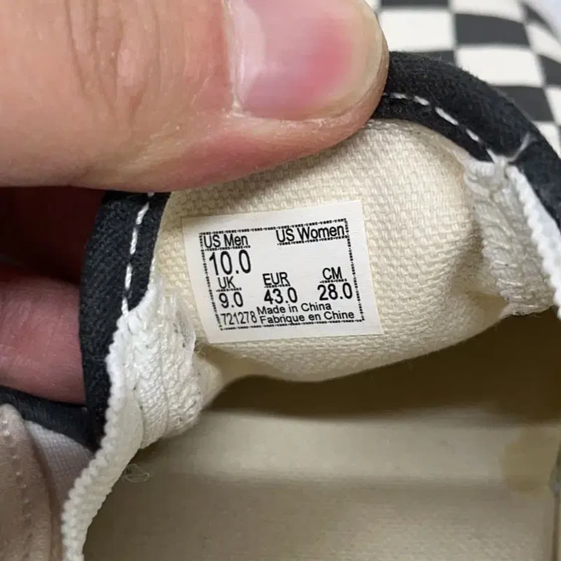 반스 체커보드 뮬 슬립온 280 E01025 상품이미지4