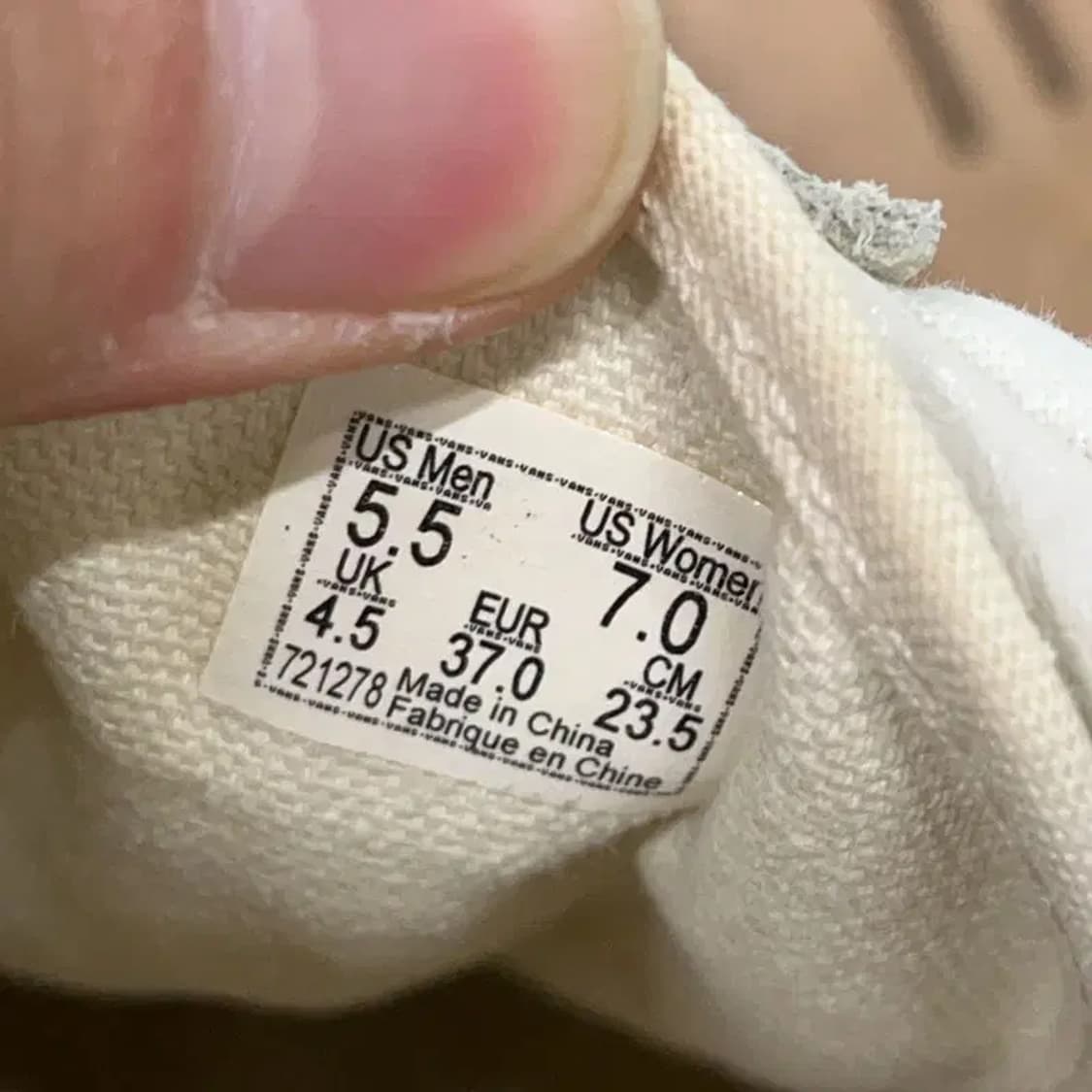 반스 스타일 36 레드 스니커즈 신발 235 E01067 상품이미지5