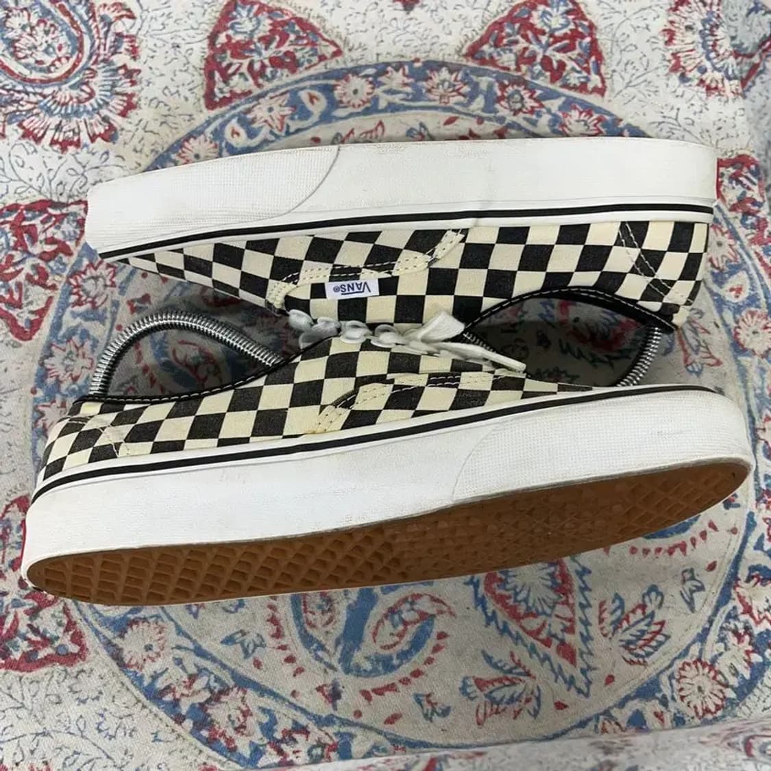 반스 어센틱 체커보드 스니커즈 신발 250 E01072 상품이미지3