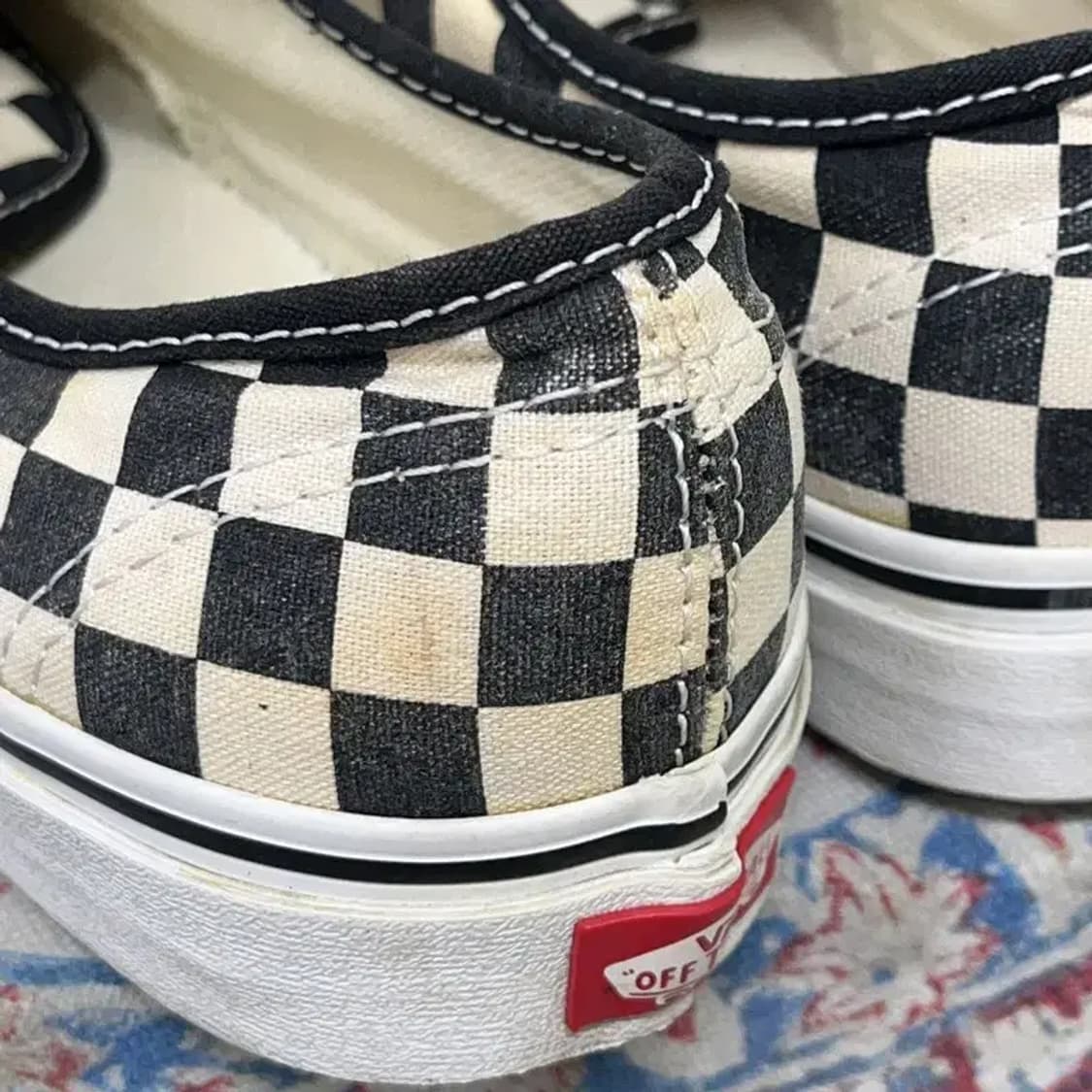 반스 어센틱 체커보드 스니커즈 신발 250 E01072 상품이미지6