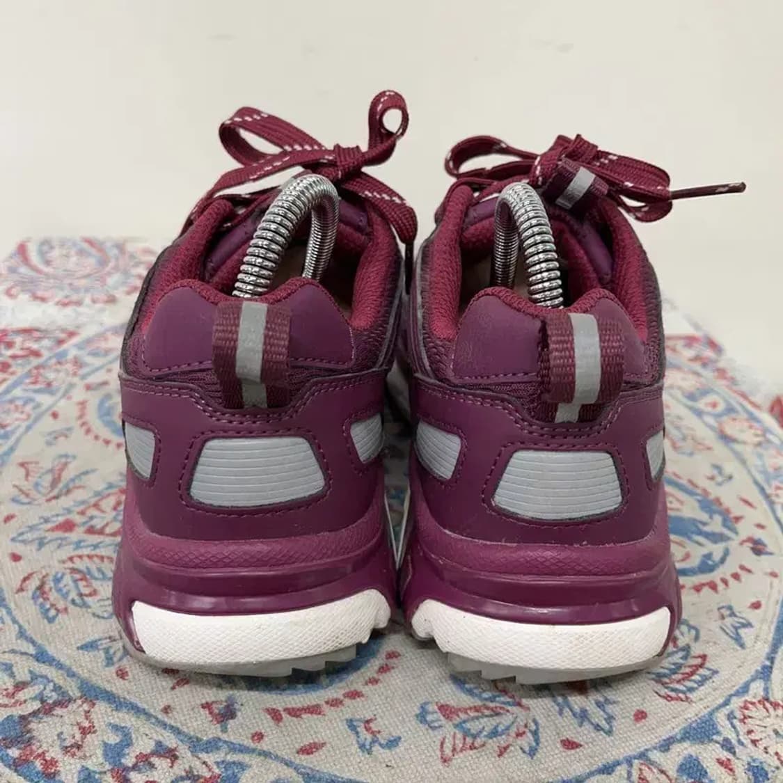 장미쉘바스키아 여성 버건디 스니커즈 운동화 240 E01083 상품이미지2