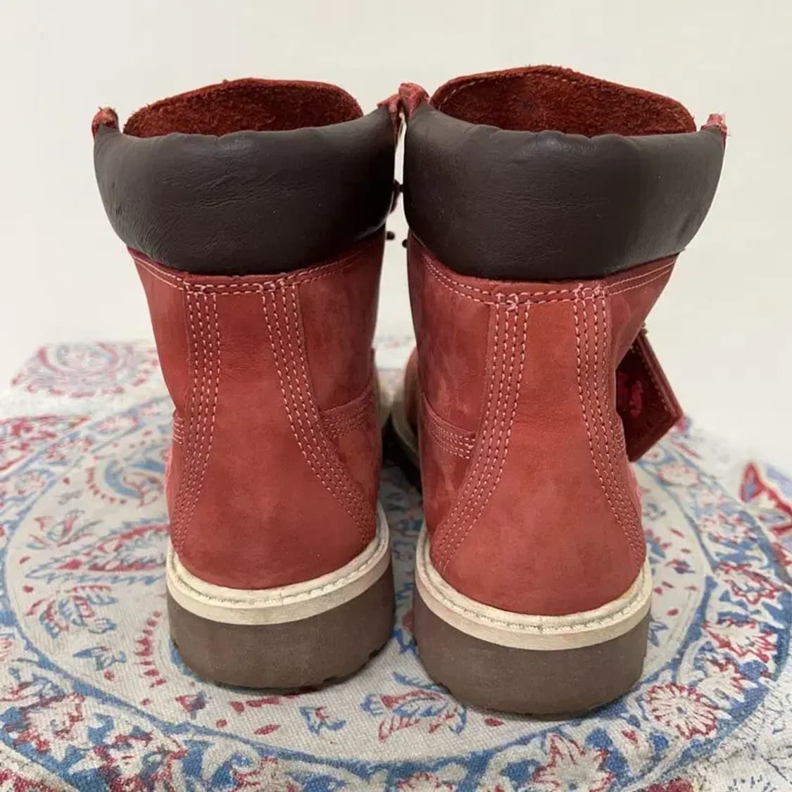 팀버랜드 6인치 누벅 레드 워터프루프 부츠 5.5M E01102 상품이미지2