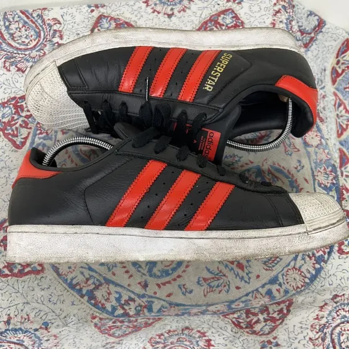 아디다스 슈퍼스타 블랙 볼드 오렌지 스니커즈 280 E01110 상품이미지3