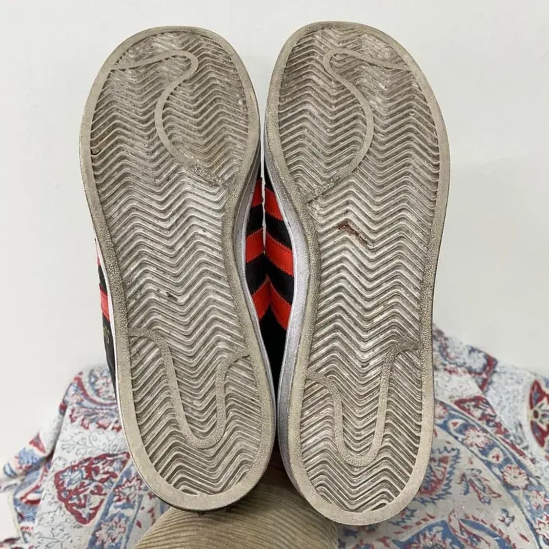 아디다스 슈퍼스타 블랙 볼드 오렌지 스니커즈 280 E01110 상품이미지4