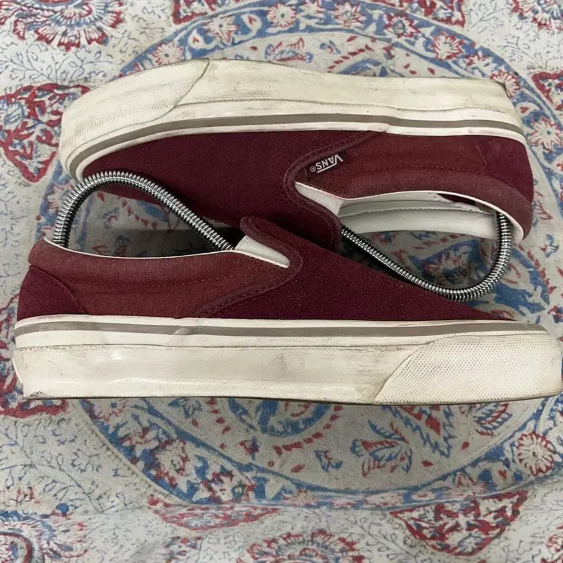 반스 올드스쿨 버건디 슬립온 스니커즈 230 E01113 상품이미지3