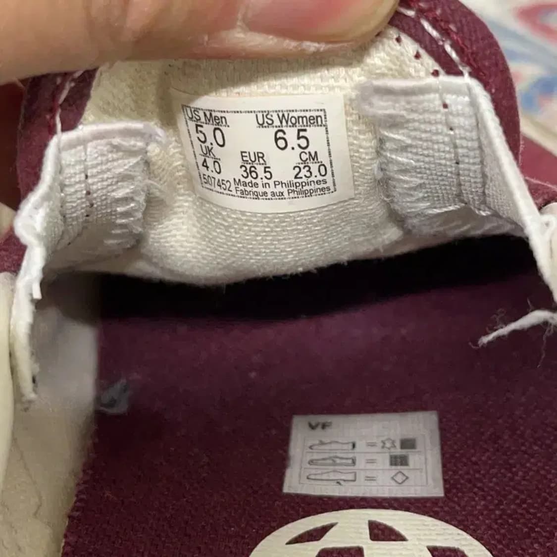 반스 올드스쿨 버건디 슬립온 스니커즈 230 E01113 상품이미지5