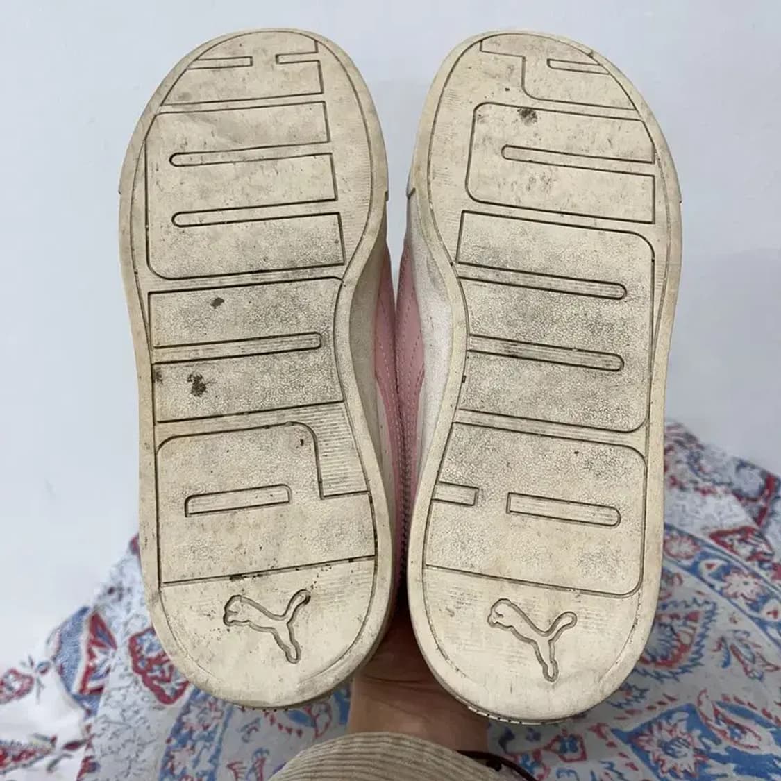 푸마 스카이 클린 화이트 핑크 스니커즈 260 E01118 상품이미지4