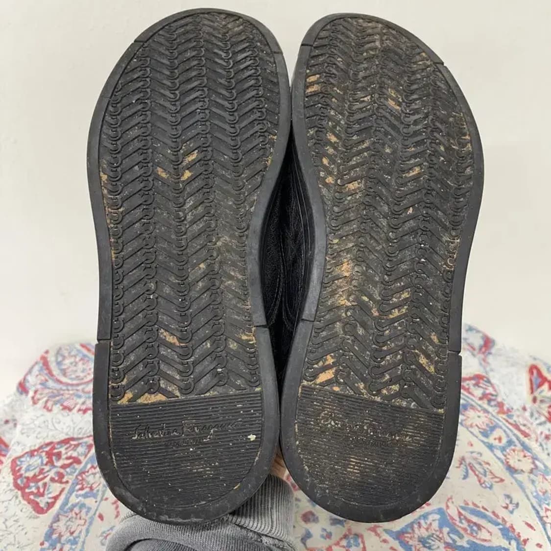 페라가모 빈티지 가죽 슬립온 단화 7.5 E01166 상품이미지4