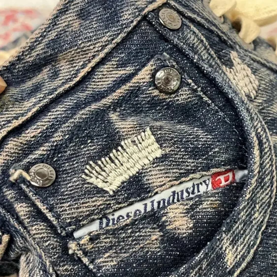 디젤 더티워싱 데님 하이탑 스니커즈 운동화 43 E01173 상품이미지7