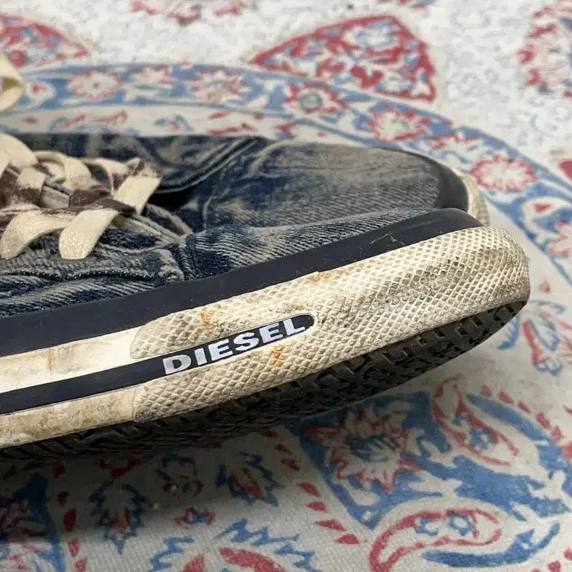 디젤 더티워싱 데님 하이탑 스니커즈 운동화 43 E01173 상품이미지8